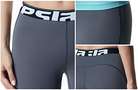 Treino esportivo feminino da TSLA Capri Leggings, exercícios de calças justas cortantes, calças de compressão atléticas UPF 50+, desgaste ativo