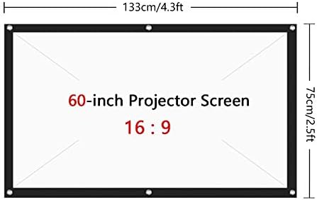 Liruxun recém-dobrado projetor 3D de 60 polegadas 16: 9 filmes de projeção anti-crise para home theater Outdoor
