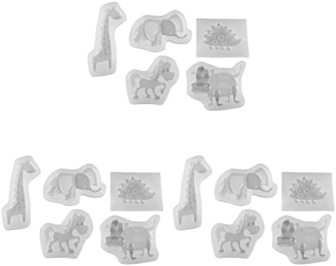 Bestonzon 15 pcs para argila molde de elefante epóxi fondant fazendo cristal animais moldes artesanato animal pendente