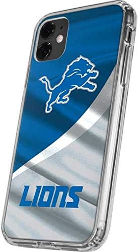 Skinit Clear Phone Case Compatível com o iPhone 11 - Oficialmente licenciado NFL Detroit Lions Design