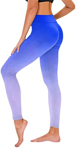 Leggings para mulheres sem transparir com calças de ioga atléticas gradiente gráfico ginásio elástico