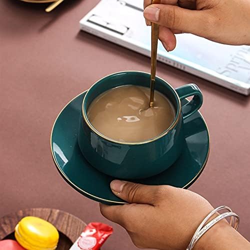Mgor simples cup de café cerâmica e pires, 14,54oz/430ml Creative Creative Eco-Friendly Cups Cota