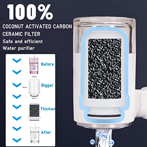 Xntong - Purificador de água para torneira, purificador de água da torneira com carbono ativado, casa,