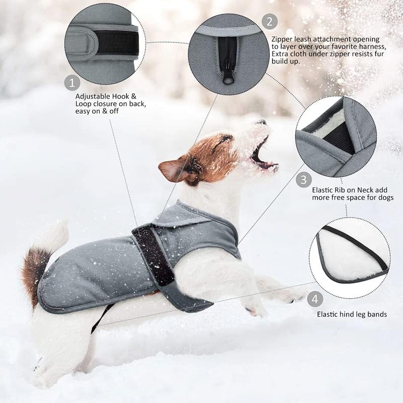 Caso de tempo frio casaco de cão de inverno cachorro quente jaqueta de lã de roupas de cachorro à prova de vento