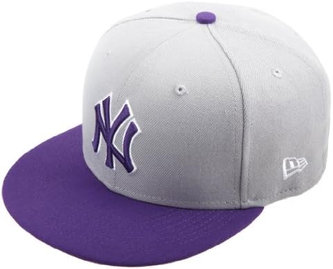 MLB New York Yankees 2TONE BASIC CAP, cinza/ roxo profundo, 6 3/4