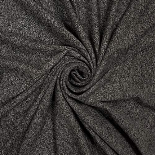 Tecido de malha de jersey de spandex de chão de cambray preto