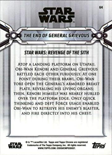 2019 Topps Chrome Star Wars Legacy #64 O fim do cartão de comércio general Grievous
