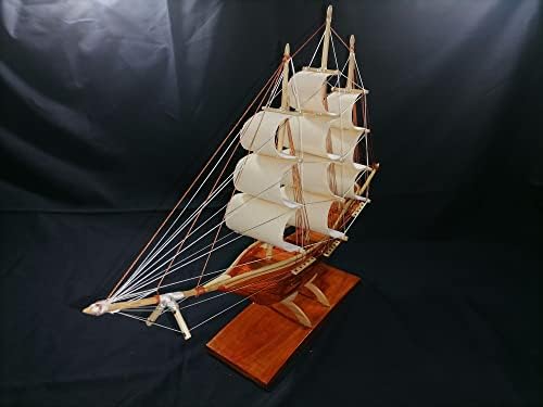 Highway Height 17 Crafado à mão Bamboo Wooden Sail Ship com Wether Shield para Item para Presente e Decoração