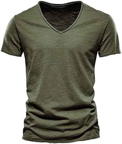 Mass moda casual cor sólida algodão V pescoço de manga curta camiseta top mass cam camisas gráficas