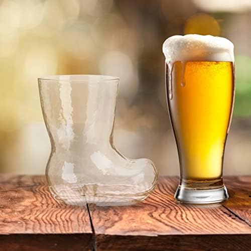 Zerodeko Decoração de escritório decoração de bota de bota de copo de copo de copo de vidro copos de cerveja bebendo copo de bebida para barra de refeições para barra de água de bar