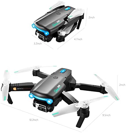 Drone com câmera 4K Dual HD FPV - Quadcopter de controle remoto, RC com localização óptica de