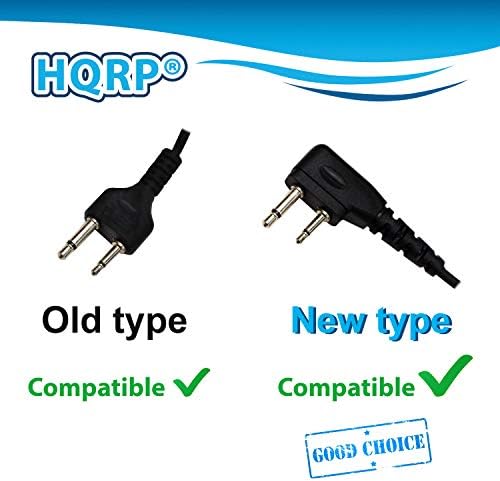 HQRP 2 pinos de manobra de fone de ouvido de tubo acústico compatível com ICOM IC-P4E, IC-P4ET, IC-Q7A, IC-Q7E,
