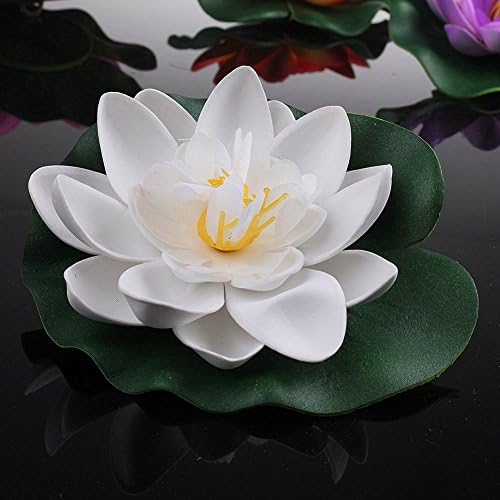 Conjunto de 4 diferentes cores artificiais de espuma flutuante lotus flor lírio para decoração de