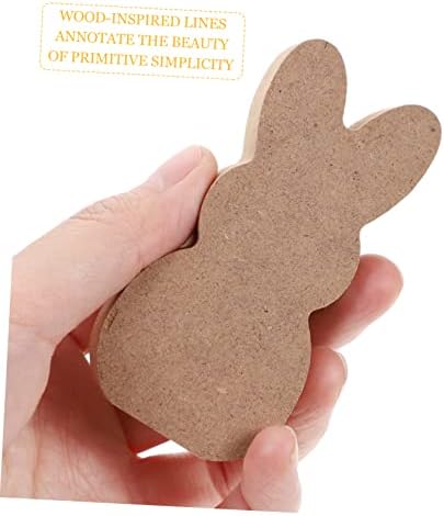 Bestoyard 4pcs coelho de coelho de madeira coelho de brinquedo Ornamento artesanato de decoração amadeirada de coelho de coelho