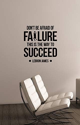 Não tenha medo do fracasso citação inspiradora do decalque da parede jogador de basquete Motivacional Dizer adesivo