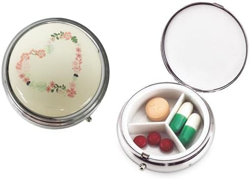 Caixa compacta de pílula compacta de SioGlam com a caixa de comprimidos diária da bolsa diária caixa de comprimidos de viagem portátil Pill Container Solter Presente