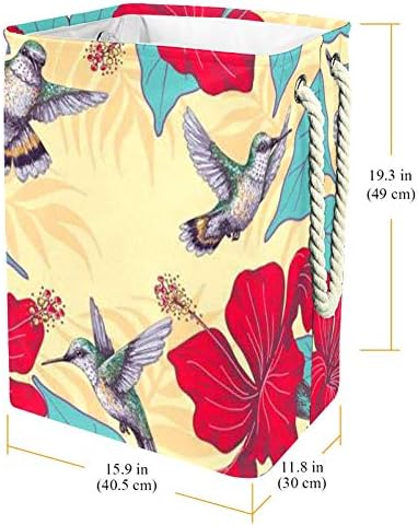 DJROW TRANTO DESPERAÇÃO DE HUMMINGBIRN E RED HIBiscus Colibri Floral Capacle Capacable dobrable Rousper Turgo