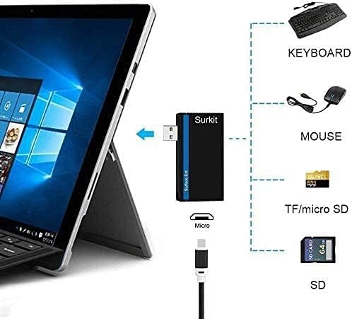 Navitech 2 em 1 laptop/tablet USB 3.0/2.0 Adaptador de hub/micro USB Entrada com SD/Micro SD
