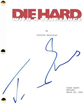 Jeremy Irons assinou o autógrafo Die Hard com um roteiro de filme completo de vingança - raro, estrelado por Bruce Willis, Samuel L Jackson, Scar o Rei Leão, Alfred Pennyworth Batman v Superman, Assassin's Creed, M Butterfly