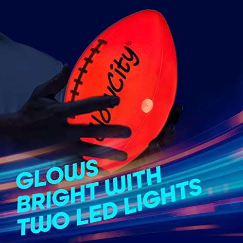 Glowcity brilha no futebol escuro - perfeito para brincadeiras noturnas, acampamentos e diversão na praia!