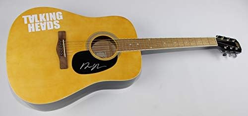 Cabeças conversando uma vez na vida David Byrne Authentic assinado Autographed Wood Tamanho Completo Guitarra