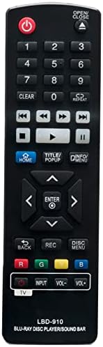 Beyution LBD-910 Replace Remote Control Fit for LG DVD Blu-ray Player BP-330 BP-530 BP-135 BP-300 BP340 BP735 BPM33 BPM331 BPM331N BPM53 BPM53N BPM54 BPM54N BPM55 BPM55N UBK90 BP330 BP530 BP135 BP300