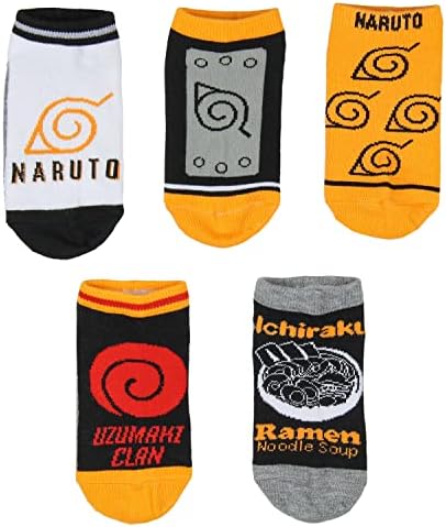 Bioworld Naruto Shippuden Semana da Juventude de Meias Uzumaki e símbolos 7 pares de meias