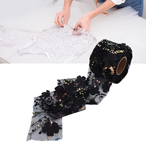 Rollo de tule de lantejoulas Cosiki, Glitter Tulle Fabric Diy Craft Polyester para decoração de interiores