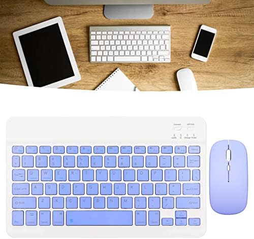 Teclado sem fio e mouse, teclado Bluetooth recarregável e combinação de mouse, teclado de mouse sem