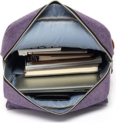Supace Vintage Slim College School Laptop Backpack com porto de carregamento USB para homens, roxo