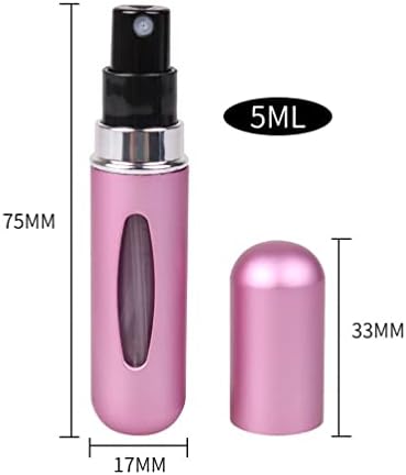 STCNAR 5 PCS 5ML Viagem Mini Contêiner de Atomizador de Perfume Recarregável, Fragrância de Pinter