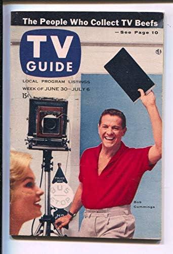 Guia de TV 6/30/1956-Bob Cummings Cover-Eastern Illinois-No-News-News Stand Copy-TV History-VF