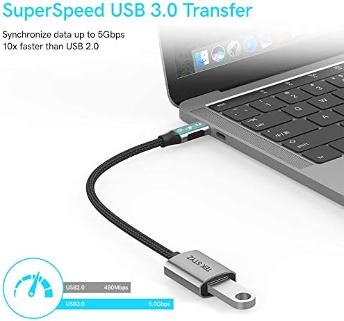 Adaptador TEK Styz USB-C USB 3.0 Compatível com o seu conversor feminino Motorola Edge S30 OTG Type-C/PD USB