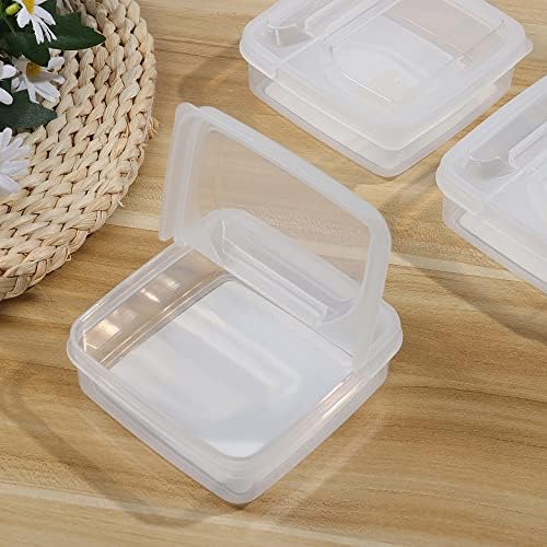 Andy Orchids Cheese Slice Storage Box, 2pcs Flip-top Butter Recurter Portable Transparent Refrigerator