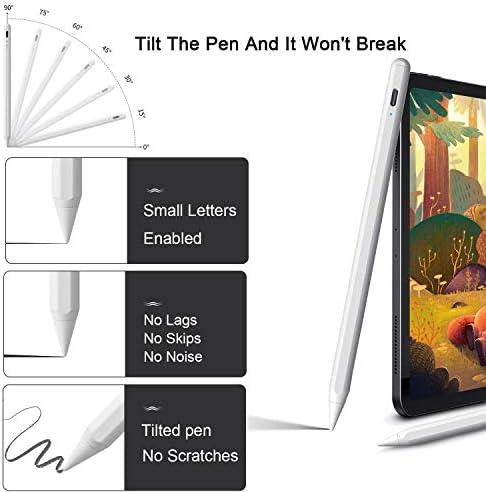 AIBAY compatível com caneta de caneta Apple iPad Pro 2018-2020 Apple iPad 6th 7th 8th Generation
