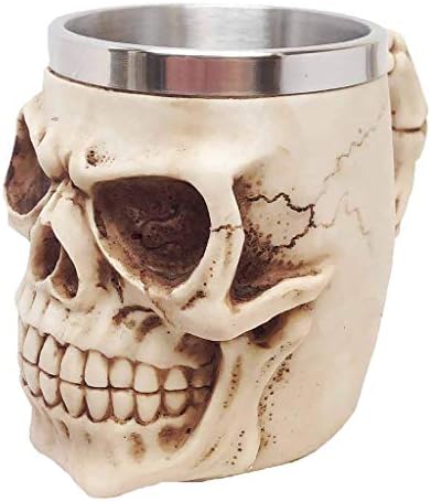 Taisuko Realistic Fantasy Skull Coffee Caneca e Tankard Stainless Steel Frens para homens Presentes
