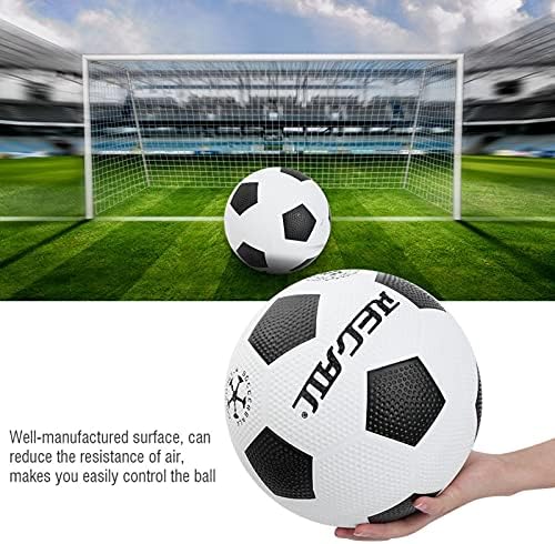 PLPLAAOO NO.5 Futebol, Bola de futebol de borracha de borracha de qualidade com agulha de inflação, treinamento