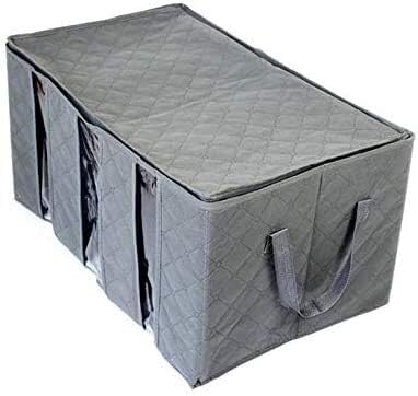 ZYHMW Bamboo Carvão N tecido no tecido 65 L de tamanho grande com uma caixa de armazenamento de tampa Organizador