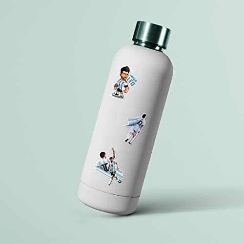 20 PCS adesivos Pacote Lionel Soccer estético Argentina Vinil colorida para bagagem de bagagem de água para