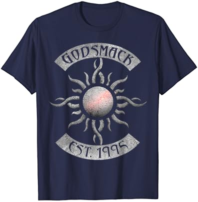Godsmack-Legends Sun Rocker na camiseta da Marinha
