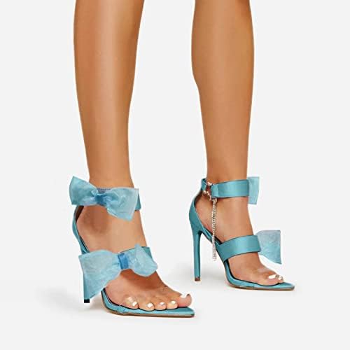 Ladies Fashion Summer Sandalle Sollele Sandals Mesh Mesh Ponto de taco de salto alto sapatos para mulheres