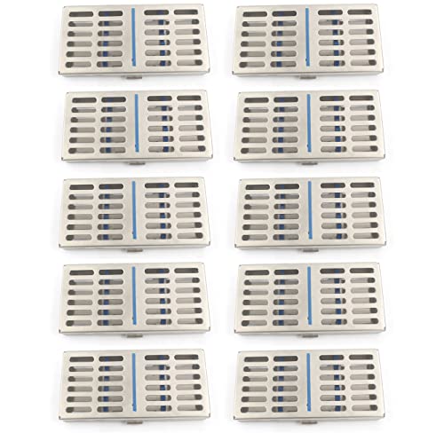Conjunto ODONTOMED2011 de 10 cada bandeja de caixa de esterilização de autoclave dental para 7 instrumentos
