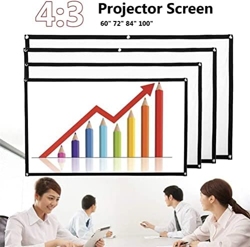 Cortinas de projeção Projector Screen dobrável simples Casa portátil Home Outdoor KTV Office 3D HD Screen Screenor de projeção de projetor 72/84/100/120 polegada