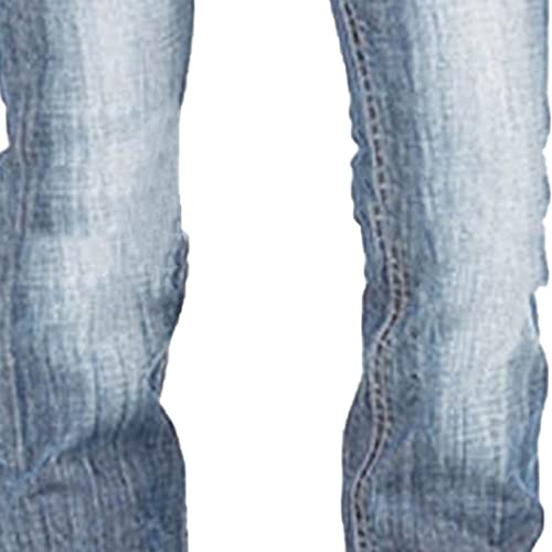 Jeans de bota de bota de corte de Mid Mid Rise Retro Stop Slimming calça jeans Juniors Vintage