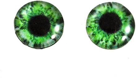 10mm Intense Green Glass Eyes Human Inspired Doll Irises for Art Polymer Clay Taxidermy esculturas ou jóias fazendo um conjunto de 2