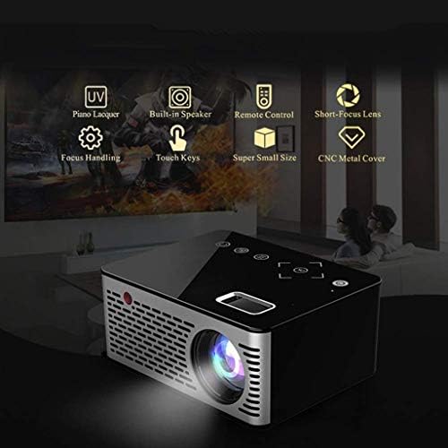 Zyzmh Mini Projector LED Projector Full HD suportado, exibição para tits de TV, videogame, entretenimento de home theater smartphone