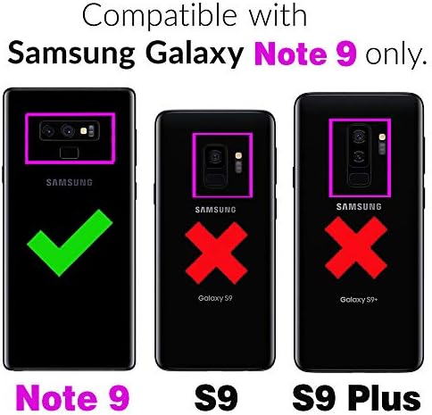 Design para Samsung Galaxy Note 9 Caixa com tenta de cartão de crédito de tela de vidro temperado