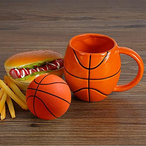Cerâmica para caneca de café de basquete 14 oz de cerâmica laranja caneca grande para presente