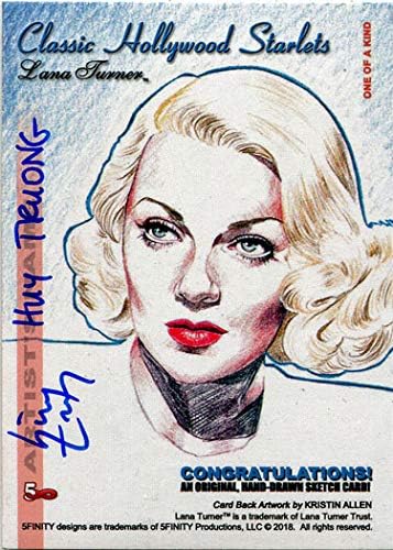 Classic Hollywood Starlets 5Finity Lana Turner Sketch Card por Huy Truong V2