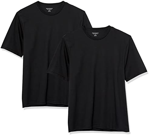 Essentials Men-Modeleve Crewneck Camiseta, pacote de 2